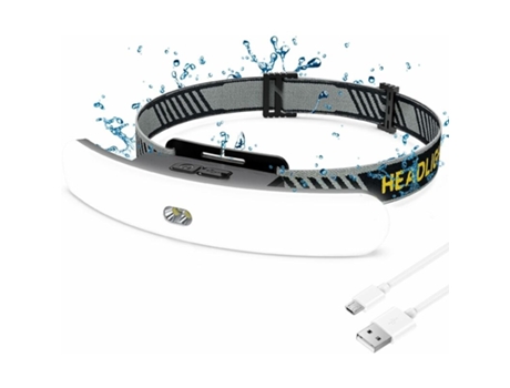 Linterna Frontal LED Linterna Frontal LED Recargable por USB con 6 Modos de iluminación, Foco liviano Impermeable súper Brillante para Correr, Acam...