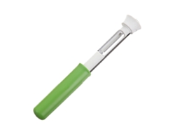 Pelador Y Rallador De Frutas Portátil 2 En 1 De Acero Inoxidable, Herramienta De Cocina, Blanco Y Verde.