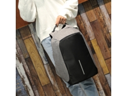 Mochila Casual Com Conexão Usb Para Mulheres Homens E Estudantes De Escola Grande Capacidade Resistente À Água Preta