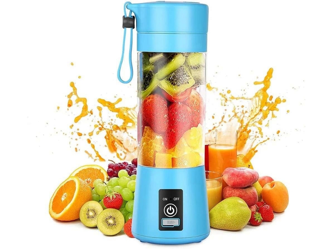 Liquidificador Portátil Smoothies Copo de Liquidificador Pessoal Usb Recarregável Azul GERTIZ