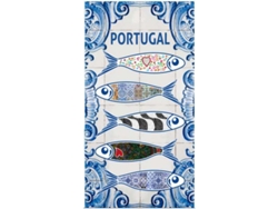 Toalla De Playa De Microfibra Sardinas Y Azulejos