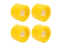 4 Ruedas De Pu 78a Seguras Para Patinete Con Agarre Fuerte, Duraderas, Sin Riesgo De Rotura, Accesorios Amarillos