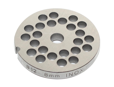 Discos de Picadora de Carne REBER para Picadora de Reber N°12 (Acero Inoxidable - 8 mm - 4312 A/8)