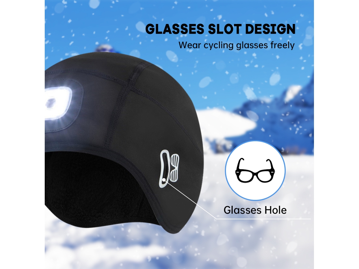 Gorro De Lana Con Luz Led Recargable Y Ajustable Para Ciclismo Y Camping En Invierno (para Hombres Y Mujeres).