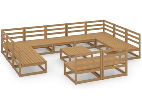 Conjunto 12 de muebles de jardín VIDAXL madera maciza de pino