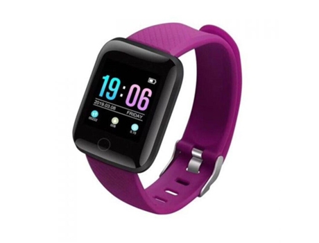 Smartwatch Monitor de presión arterial D13 Fitness Tracker para Android iOS Púrpura