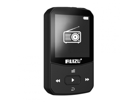 Lector MP3 Ruizu X52 Reproductor de música Mp4 Inalámbrico Bluetooth Fm Grabación para estudiantes Deportes Correr Negro