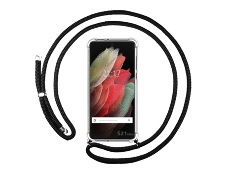 Carcasa Samsung Galaxy S21 Ultra TUMUNDOSMARTPHONE Colgante Negro