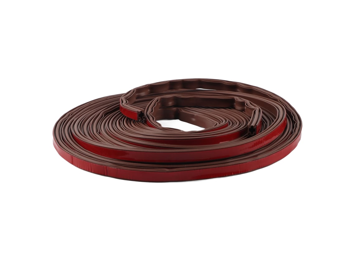 Cinta De Sellado Para Puertas Y Ventanas, 6 M, Autoadhesiva, De Caucho De Silicona, Color Marrón, Resistente A La Intemperie, 8 Mm.