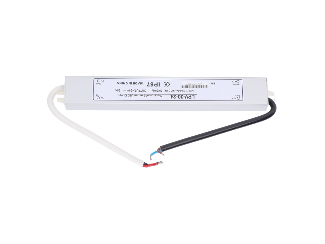 Fuente De Alimentación Impermeable Berm Transformador Interruptor Dc24v 30w Lpv-30-24
