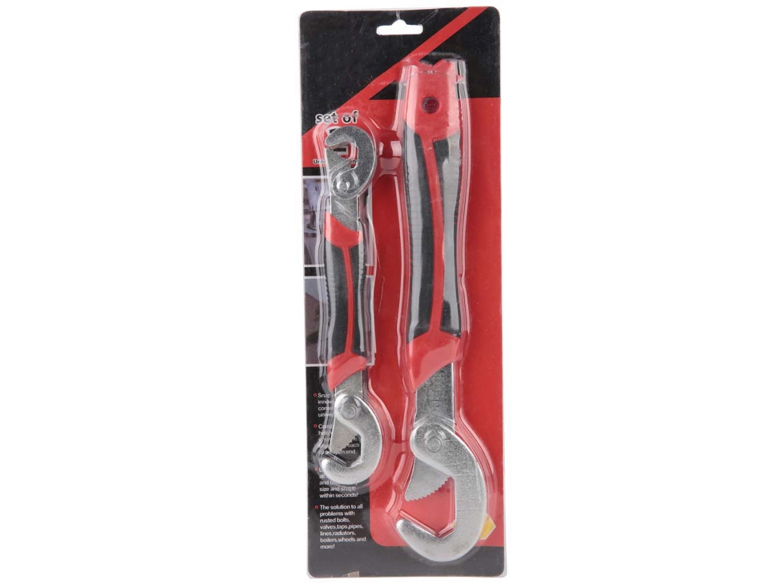 Llave inglesa ajustable, utilizable por ambos lados, multifuncional.