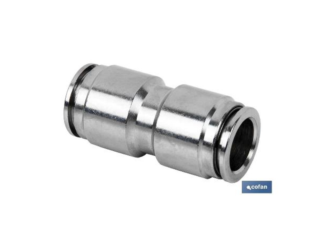 Empalme rapido metalico recto t-14   caja 5 unid.