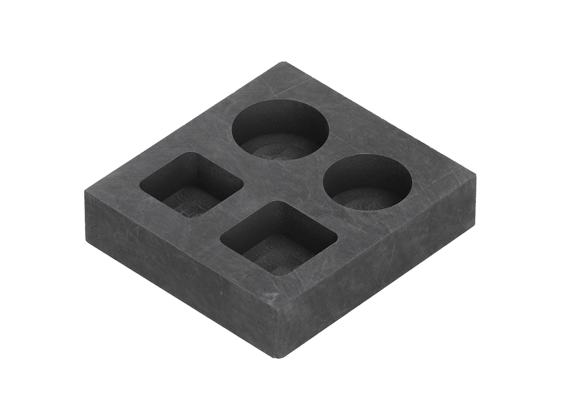 Molde De Grafito Con 4 Orificios, De Alta Conductividad Térmica, Resistente A 2000 °c, Para Fundición De Metales.