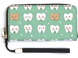 Cartera Cuero Con Cremallera Para Mujer Diseño Estampado