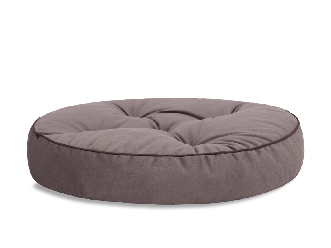 Cojín redondo acolchado para suelo, cojín para silla y asiento, cojín de meditación, diámetro 57 cm - Marrón SALES CORE