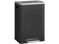 Cubo de basura de 20 litros, pedal, tapa de cierre suave, diseño moderno y práctico, color negro, 40 x 34,8 x 59 cm, Bga Store