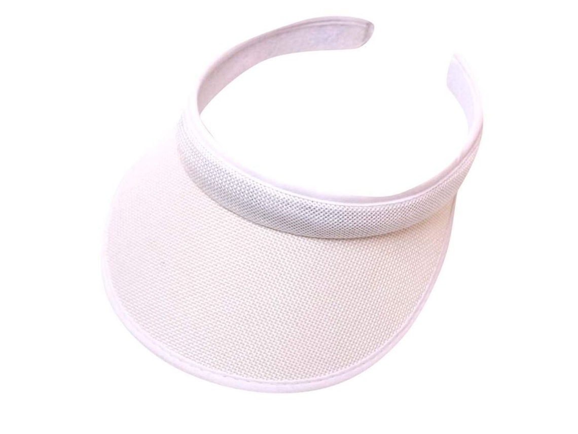 Visera Unisex Protectora Uv Para Tenis Golf Ciclismo Running Poliéster Talla Única Blanca