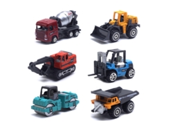 6 Mini Vehículos De Construcción, Modelo De Coche De Aleación Para Niños, Juguete Educativo Para Niños De 3 Años En Adelante