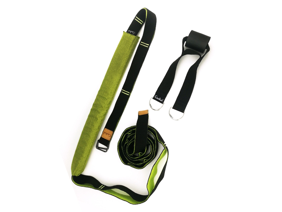 Omni-correa De Yoga Para Estirar Entrenador De Flexión Espalda Asistente Pierna Cintura Verde Gimnasia Baile
