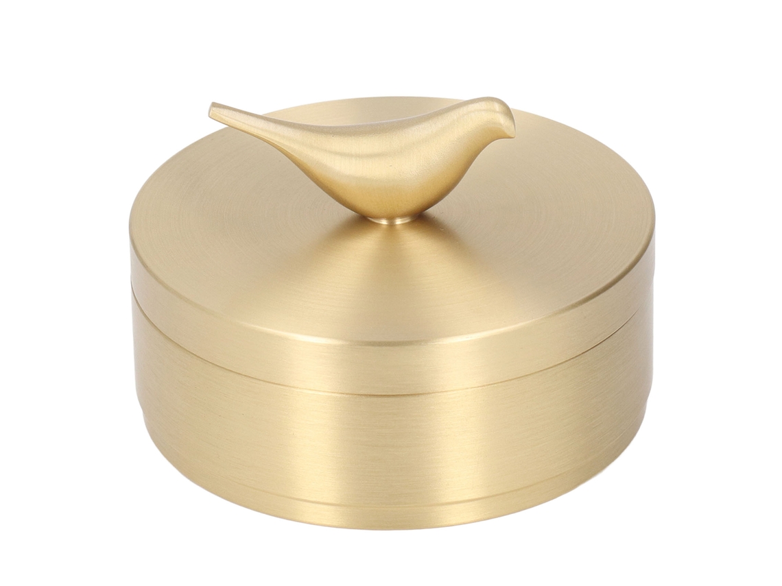 Cenicero Retro De Latón Dorado Con 4 Compartimentos, Resistente Al Viento, Con Forma De Pájaro, Ideal Para Coche Y Hogar.