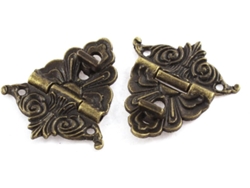 2 cierres decorativos para cajones de joyeros en tono bronce retro, 48 mm x 45 mm CHABERLU