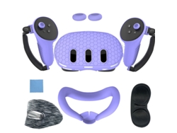 7pcs Accesorios Conjunto De Capa De Protección Vr Soft, Estilo Hexagonal (verde)