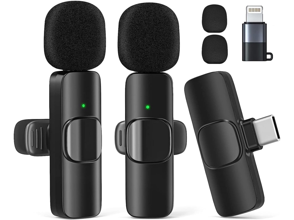 Micrófono Inalámbrico Para Iphone/Android/Ipad/Portátil Grabación De Vídeo Youtube Vlog CHRUI
