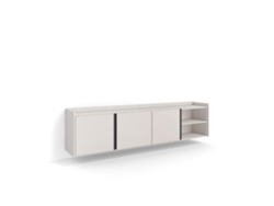 Mueble Tv, Televisión, 207x35x50cm, Para Tv Hasta 80", Colgado, Suspendido, Beige