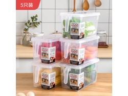 Cajas de Almacenamiento VERY LUCKY Para Verduras (5 Un - Transparente)