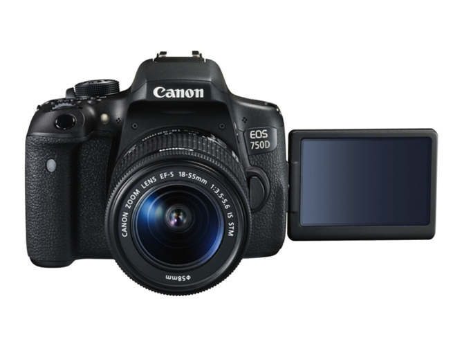 Kit Cámara Réflex CANON 750D + EF-S 18-55mm + LP-E17 (Negro - 24.2 MP - ISO: 100 a 12800)