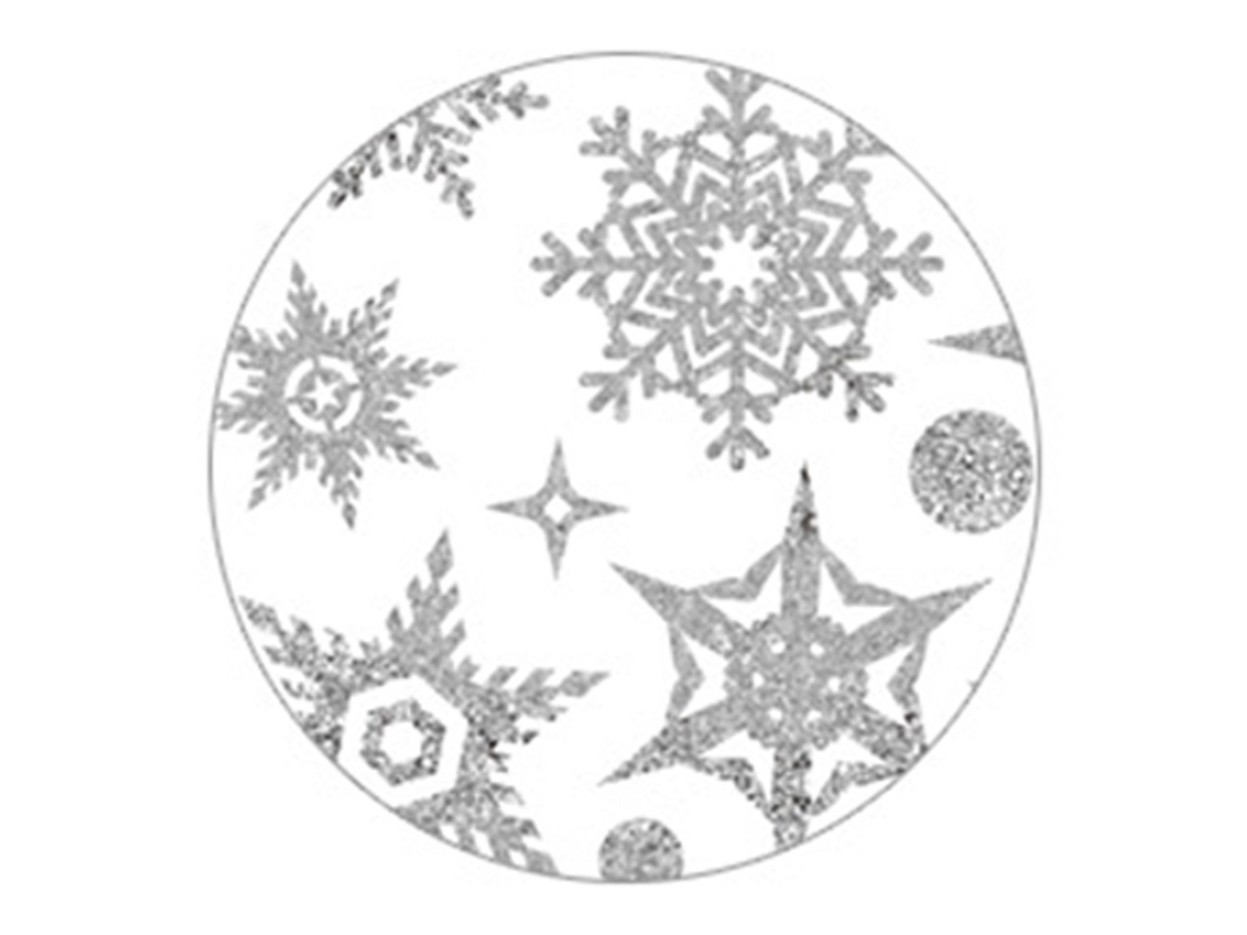 2026-calcomanía Decorativa Autoadhesiva Y Removable De Copos De Nieve Para Hogar Y Oficina (plata)