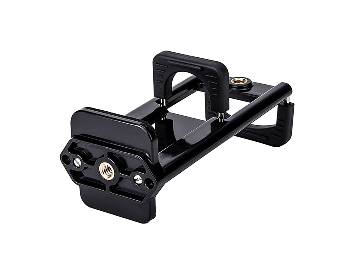 Soporte De Mesa Plegable Telescópico De Aluminio Negro Para Teléfono Móvil Con Trípode Y Base.