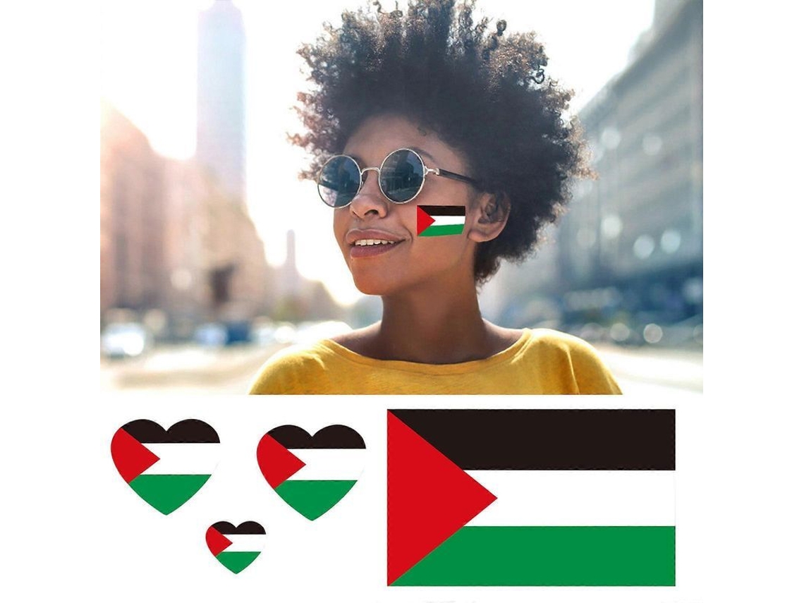 Pegatinas Temporales Con La Bandera Palestina, Tatuajes Temporales Impermeables, Arte Corporal Para El Día De Palestina 20231117