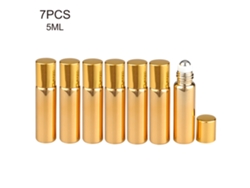 7 Piezas De Botellas De Perfume Rodantes Rellenables Vacías De 5ml Para Viajes