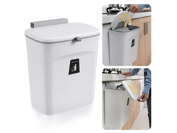 Cubo De Basura Colgante Para Cocina Con Tapa, 9l, Blanco, Para Armario, Fregadero, Baño, Oficina, Caravana.