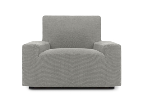 TIENDA EURASIA - Funda de Sofa Niagara, Poliéster y Algodón, Gris Claro, 1 Plaza