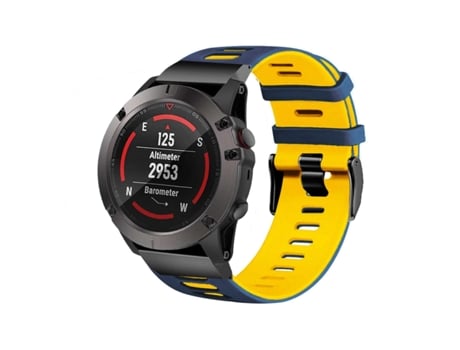 Correa Pioneer para Garmin Instinct Solar Camo Edition Azul y Amarillo