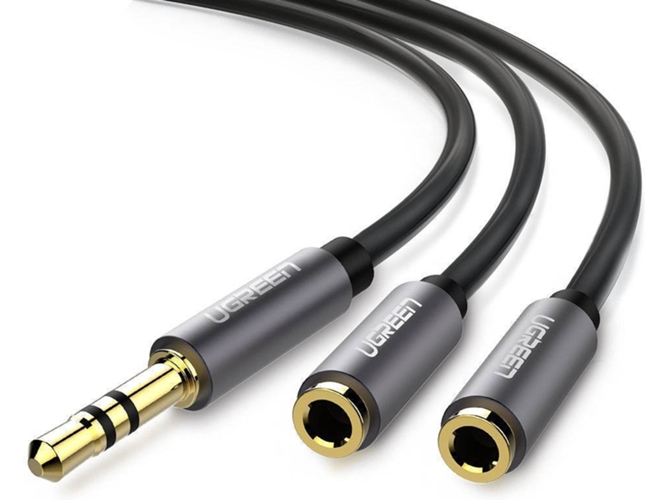 Cable de Audio UGREEN (20 cm - Negro)