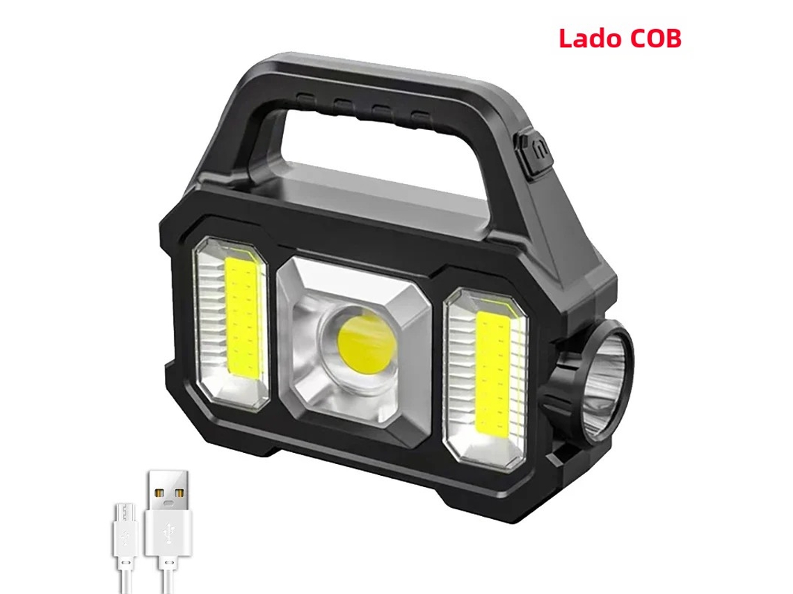 Linterna LED USB superbrillante, recargable con energía solar, portátil, impermeable y resistente a los impactos. MDUG