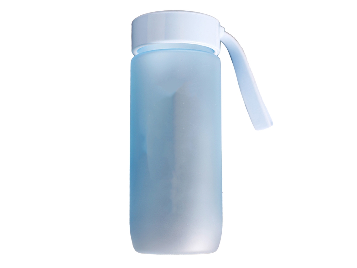 Botella De Agua De Plástico Reutilizable De 600 Ml, A Prueba De Fugas, Con Acabado Mate Y Correa, Ideal Para Deportes, Gimnasio, Escuela Y Viajes - Azul