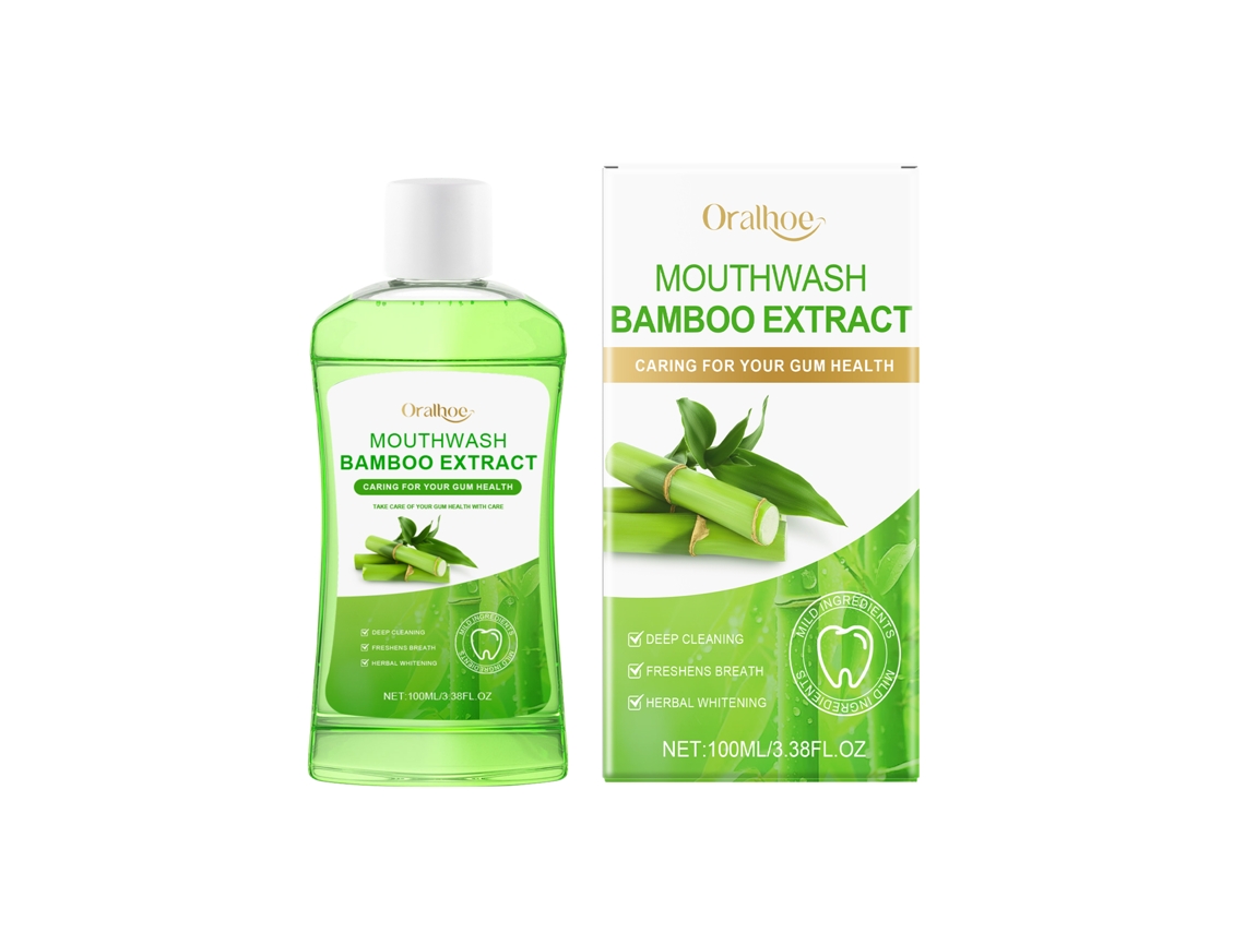 Enjuague bucal de bambú para un aliento fresco