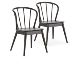 Conjunto de 2 Cadeiras Brisa Cor Cappucino Madeira Sólida VS VENTA-STOCK 47 x 59 x 83