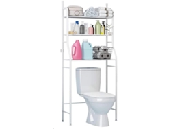 Armario sobre Inodoro WC Estantería para Cuarto Baño, Colada Ahorra Espacio Cuarto Baño, Colada, Blanco, 160x47x25cm COSHANO
