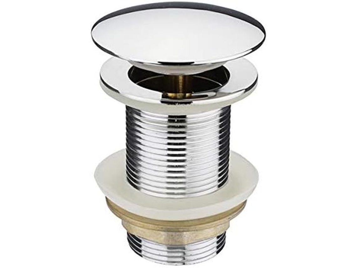 Tapón De Desagüe Sin Rebosadero - Tapón De Fregadero Excéntrico - Sifón De Fregadero (62 Mm, G1 1/4") Con Cierre A Presión