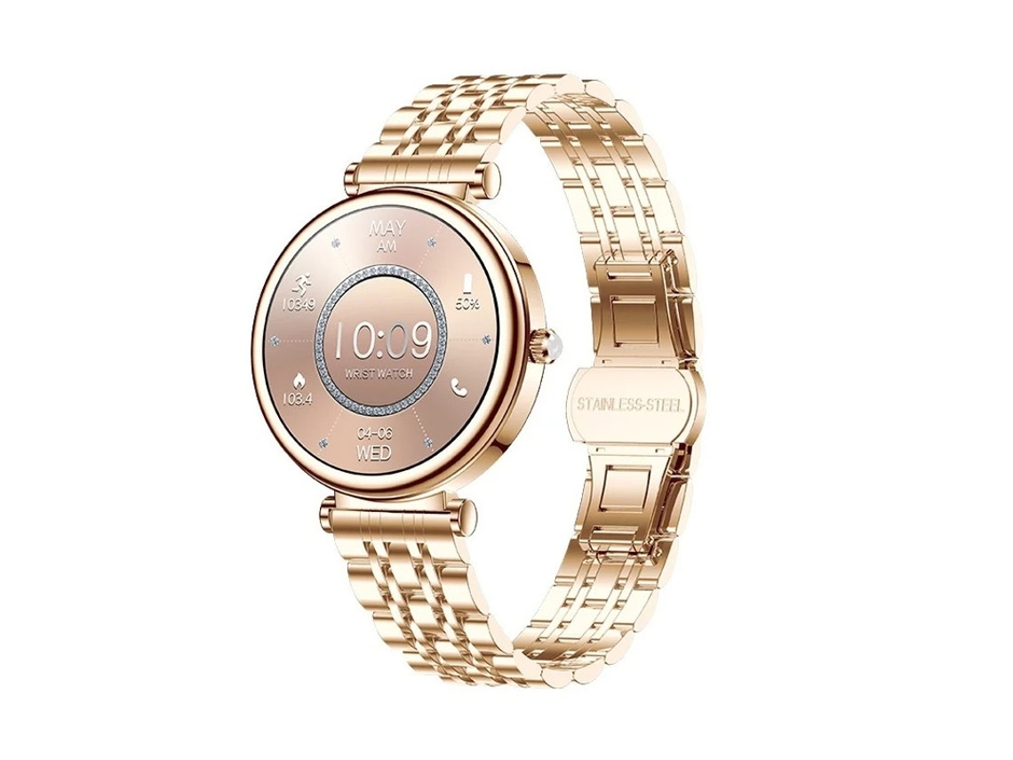 Reloj inteligente para mujer de 1,27" con llamadas Bluetooth, monitorización de frecuencia cardíaca, sueño, SpO2 y estrés (más de 110 Yizhood)