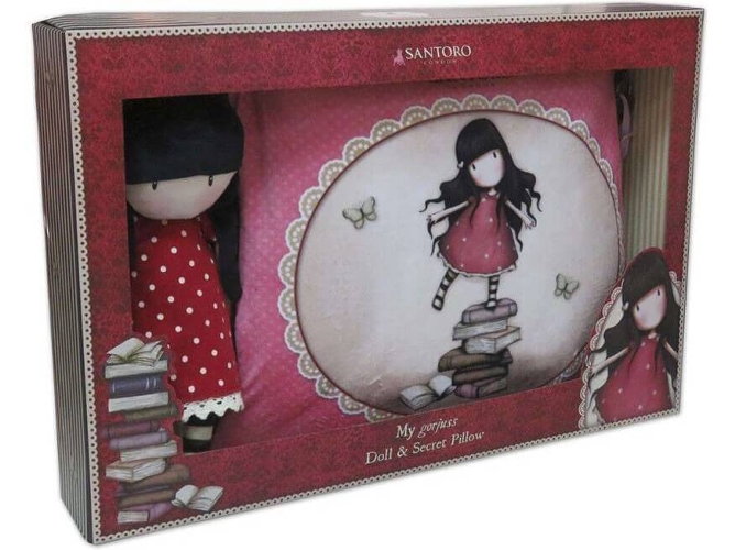 Kit DISFRAZZES de Regalo Muñeca + Cojin Gorjuss New Heights (48 x 8,5 x 32 cm)