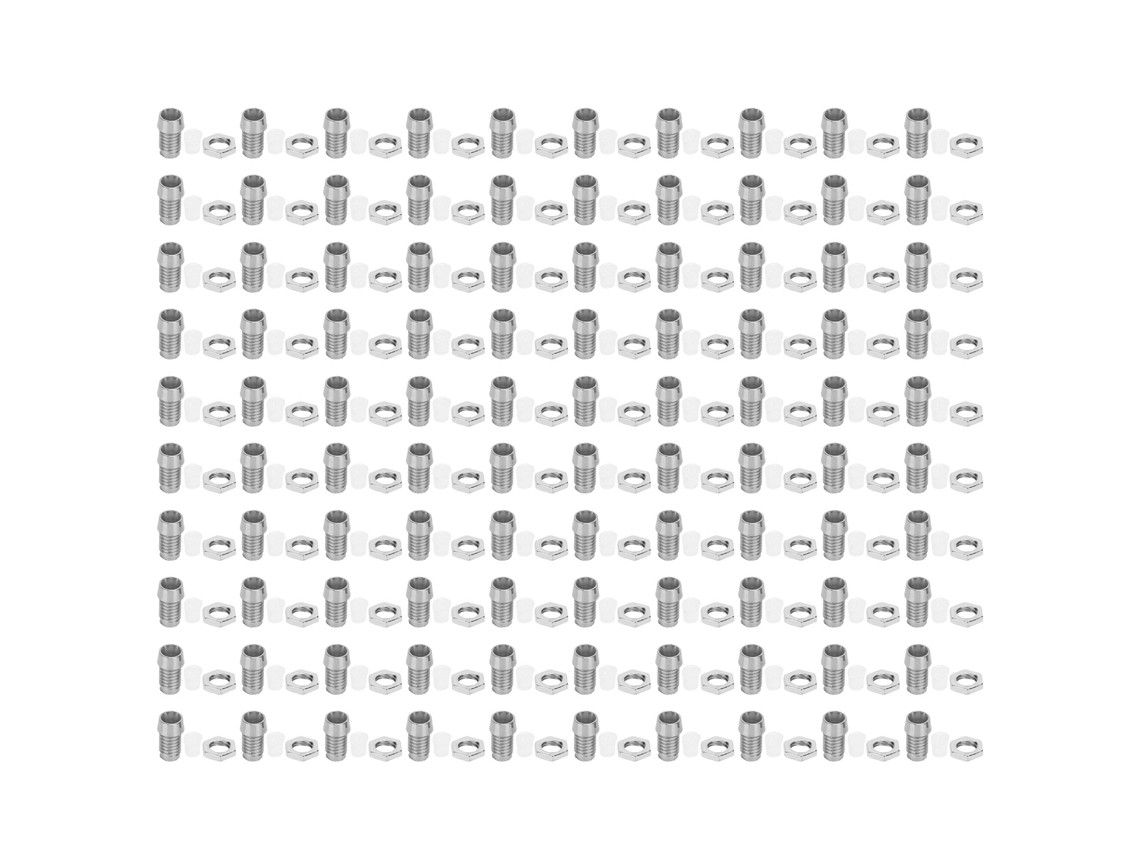 100 Juegos De Soportes De Plástico Cromado De 3 Mm Para Led (diodos Emisores De Luz) (plateados)