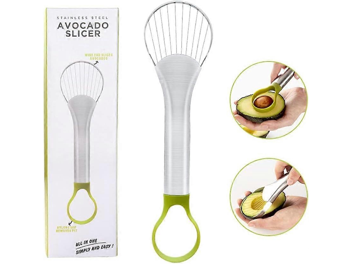 Cortador De Aguacate 2 En 1 Multifuncional Pelador De Acero Inoxidable Herramienta De Cocina