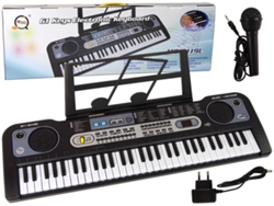 Teclado con micrófono Instrumento musical Negro B.active