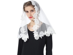Velo Para La Misa Latina 2025 De Dentelle Mantilla, Cabecero De Iglesia Para La Capilla Católica Con Borde De Campana.